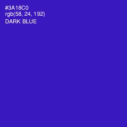 #3A18C0 - Dark Blue Color Image