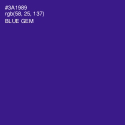 #3A1989 - Blue Gem Color Image