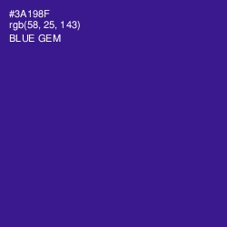 #3A198F - Blue Gem Color Image
