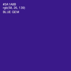 #3A1A8B - Blue Gem Color Image