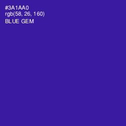 #3A1AA0 - Blue Gem Color Image