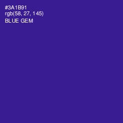 #3A1B91 - Blue Gem Color Image