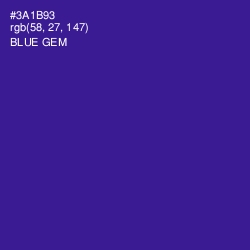 #3A1B93 - Blue Gem Color Image