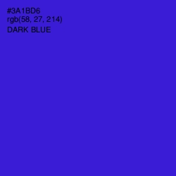 #3A1BD6 - Dark Blue Color Image