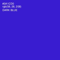 #3A1CD0 - Dark Blue Color Image