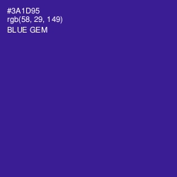 #3A1D95 - Blue Gem Color Image