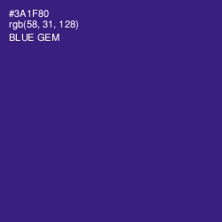 #3A1F80 - Blue Gem Color Image