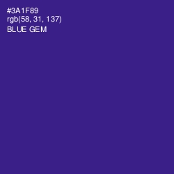 #3A1F89 - Blue Gem Color Image