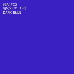 #3A1FC3 - Dark Blue Color Image