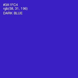 #3A1FC4 - Dark Blue Color Image