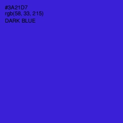 #3A21D7 - Dark Blue Color Image