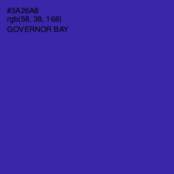 #3A26A8 - Governor Bay Color Image