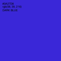 #3A27D8 - Dark Blue Color Image