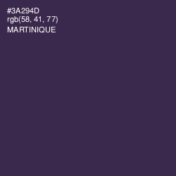 #3A294D - Martinique Color Image
