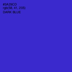 #3A29CD - Dark Blue Color Image