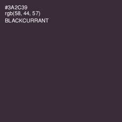 #3A2C39 - Blackcurrant Color Image