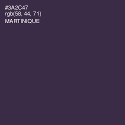 #3A2C47 - Martinique Color Image