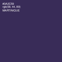 #3A2C59 - Martinique Color Image