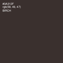 #3A312F - Birch Color Image