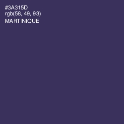 #3A315D - Martinique Color Image