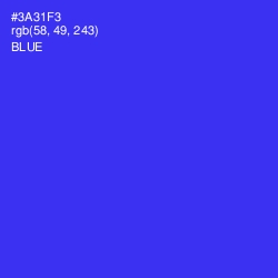 #3A31F3 - Blue Color Image
