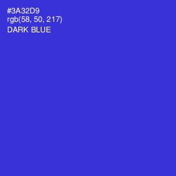 #3A32D9 - Dark Blue Color Image