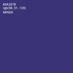#3A3378 - Minsk Color Image