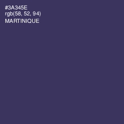 #3A345E - Martinique Color Image