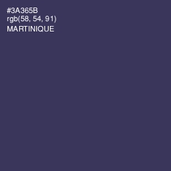 #3A365B - Martinique Color Image