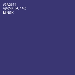 #3A3674 - Minsk Color Image