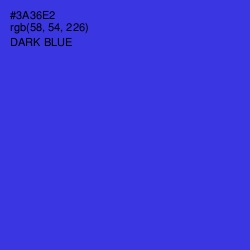 #3A36E2 - Dark Blue Color Image