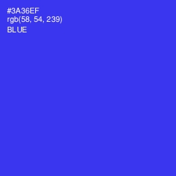 #3A36EF - Blue Color Image