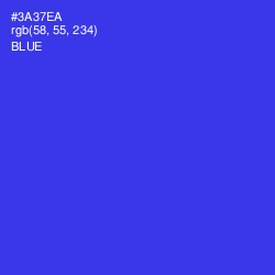 #3A37EA - Blue Color Image