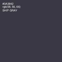 #3A3842 - Ship Gray Color Image