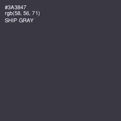 #3A3847 - Ship Gray Color Image