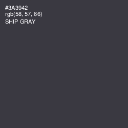 #3A3942 - Ship Gray Color Image