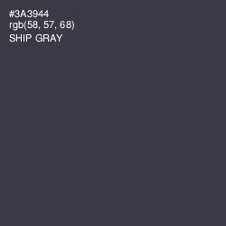#3A3944 - Ship Gray Color Image