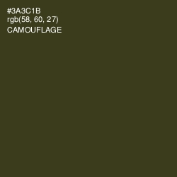 #3A3C1B - Camouflage Color Image