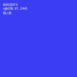 #3A3DF4 - Blue Color Image