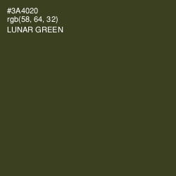 #3A4020 - Lunar Green Color Image