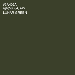 #3A402A - Lunar Green Color Image