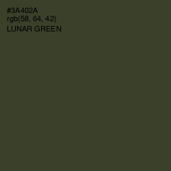 #3A402A - Lunar Green Color Image