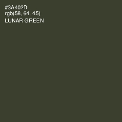 #3A402D - Lunar Green Color Image
