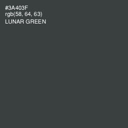 #3A403F - Lunar Green Color Image