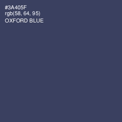 #3A405F - Oxford Blue Color Image