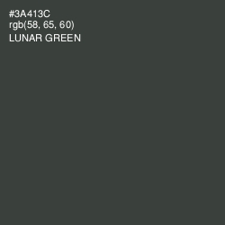 #3A413C - Lunar Green Color Image