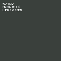 #3A413D - Lunar Green Color Image