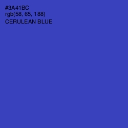 #3A41BC - Cerulean Blue Color Image