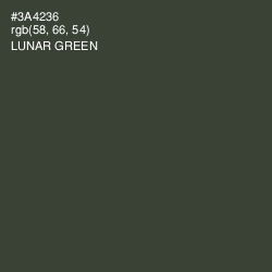 #3A4236 - Lunar Green Color Image