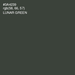 #3A4239 - Lunar Green Color Image